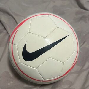 Nike White and Pink Soccer Ball